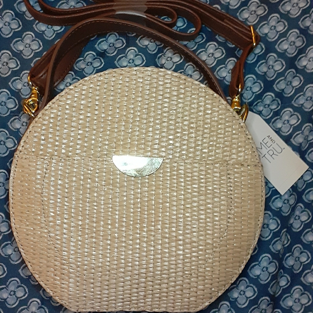 Brown Straw Handbag